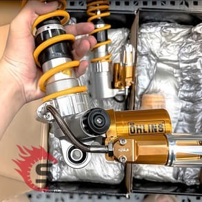 Phuộc Ohlins Trước Sau Vespa Sprint & HPA Dây – Sài Gòn Độ Xe