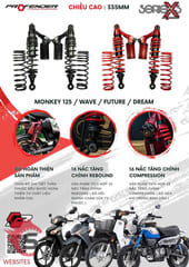 Phuộc Profender X Series Cho Wave, Dream, Future, Super Cub – Độ Êm & Bền Tại Sài Gòn Độ Xe