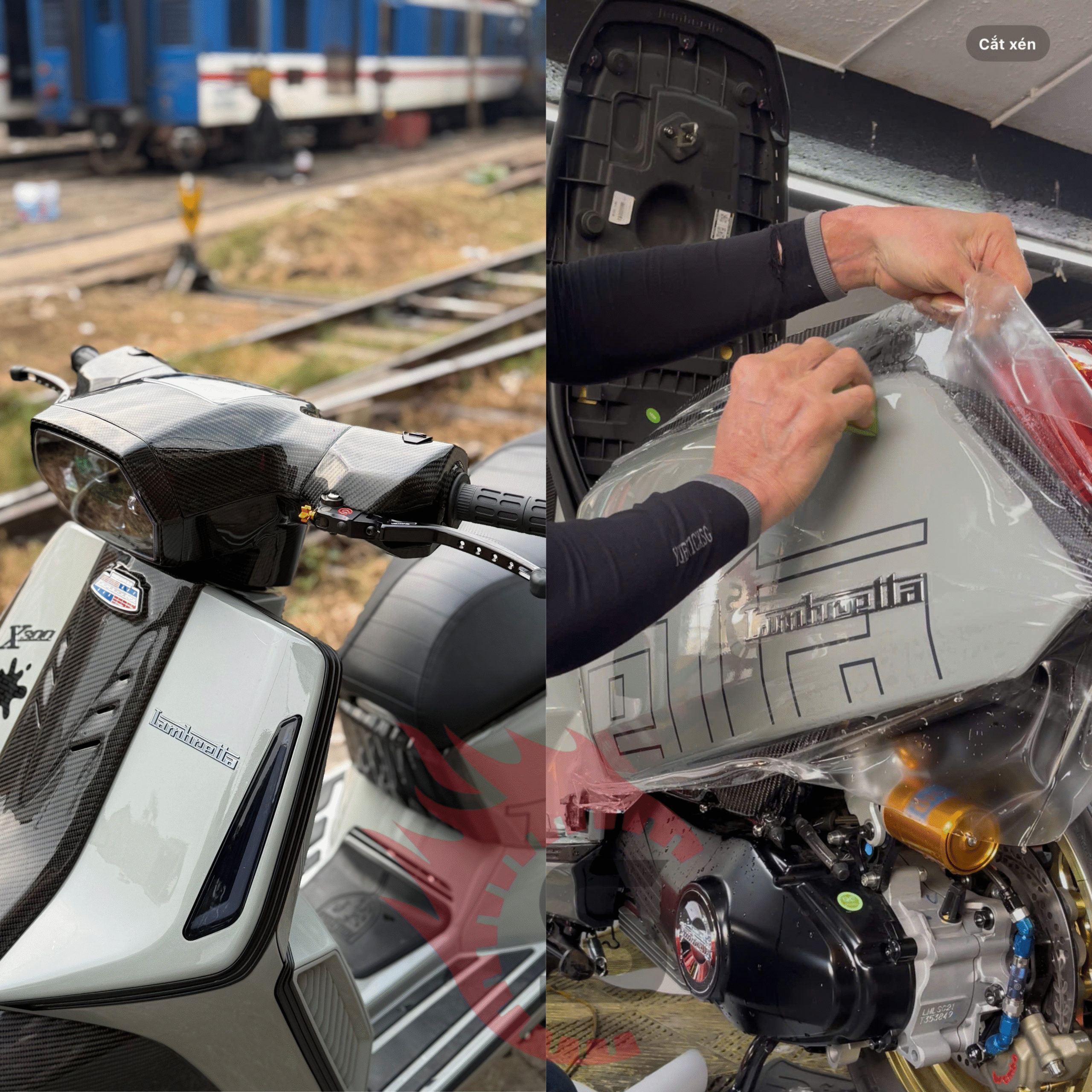 Kỹ thuật dán gấp mép PPF không lộ viền trên Lambretta X300